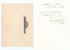 Middlesex C.C.C. Two original mono/ sepia press photographs of Middlesex players in batting action, probably 1930s, both signed in ink to the photograph by the featured player. Players/ signatures are Ian Peebles (Middlesex, Oxford University & England 19 - 2