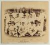 &lsquo;South Africans&rsquo; 1894. Large original sepia photograph of the South African team who played Lord Sheffield&rsquo;s Eleven at Sheffield Park, East Sussex for the opening match of the tour on the 22nd & 23rd May 1894, the players seated and standing in rows weari