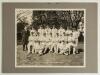 &lsquo;South Africa 1929 Cricket Team&rsquo;. Large official mono photograph of the South African touring party to England, the players seated and standing in rows wearing cricket attire and caps, with the manager, Frielinghaus. Printed title to lower portion of the 