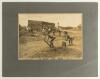 &lsquo;No Body-Line Here&rsquo;. Original sepia photograph of native boys playing a rudimentary game of cricket in South Africa. The photograph is undated but appears to date to c.1935 due to the &lsquo;Bodyline&rsquo; reference in the title which is hand printed to the mount be