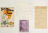 South Africa tour 1947. Four original sepia press photographs from the 1947 tour. Images depict Athol Rowan in batting action, match action from the 3rd Test at Old Trafford, team photograph etc. Players featured include Melville, Rowan, Dawson, Mann, Mit - 3