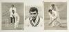 India test cricketers 1960s/1970s. Three original mono press photographs, each signed by the featured player. Ashok Mankad batting against Surrey in the 1971 tour match, Bishan Bedi in bowling action, date unknown, both 10&rdquo;x8&rdquo;, and a head and shoulders pl
