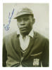 Emmanuel Alfred Martindale. Barbados & West Indies 1929-1939. Excellent pre 1939 tour, head and shoulders, press photograph of Martindale wearing West Indies cap and blazer. Nicely signed in ink by Martindale. 6&rdquo;x8&rdquo;. Keystone Press Agency photograph. Exce