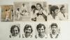 Pakistan test cricketers 1960s/1970s. Eight original mono press photographs, each signed by the featured player. Includes player profile head and shoulder pictures of Saqdiq Mohammad, Mushtaq Mohammad, Asif Iqbal, and Wasim Bari. Also Zaheer Abbas and Maj