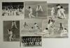 Pakistan tours to England 1974, 1978 and 1982. A good selection of fifteen original mono press photographs from the tours. Seven are signed including five individually by Haroon Rashid in match action, also players on the balcony celebrating victory at Lo