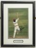 &lsquo;Brian Lara 375 not out. 5th Test, Antigua, April 1994&rsquo;. Large colour photograph of Lara bent down on his knees to kiss the turf of the Antigua Recreation Ground having achieved the historic event. Signed to image by Lara &lsquo;375&rsquo;. Attractively mounted, fram - 3