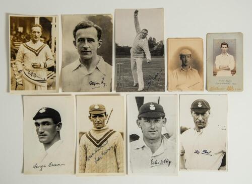 Hampshire C.C.C. Black file containing a selection of Hampshire player images, some action photographs, the majority original press photographs but including some copy photographs. Original photographs of players include W.G. Lowndes, G. Brown, A.L. Hosie
