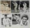 Cricket photographs. Surnames A-E circa 1970/1990&rsquo;s. Large selection of mainly official mono some colour press photographs of Test and County cricketers, some restrike photographs included. Players include Atherton, Allott, Acfield, Agnew, Alleyne, Athey, - 3