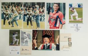 Yorkshire & Durham 1950s-2010s. A good selection of sixty mainly modern original colour and mono press photographs, also cards and the odd commemorative cover, all relating to players who have represented Yorkshire or Durham. Twenty four items are signed 