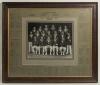 M.C.C. 1928/29. Large original mono photograph of the M.C.C. team who toured Australia in 1928/29, seated and standing in rows and wearing official tour blazers. The photograph laid down to original photographers mount and nicely signed in black ink to lo