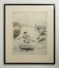 &lsquo;The Test&rsquo; England v Australia 1909. Excellent large original pen and ink artwork by artist &lsquo;A.S.M.&rsquo;, showing the two opposing Captain&rsquo;s Archie Maclaren of England and Monty Noble of Australia depicted running in a cross country race, both wearing athleti