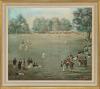 M.C.C. cricket prints. A nice collection of five large limited edition colour oleographic reproductions of famous paintings which hang in the Long Room at Lord&rsquo;s. From the M.C.C. Portfolio of prints. Attractively mounted, framed and glazed. &lsquo;Cricket Match - 5