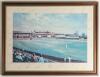 England v West Indies 1991. &lsquo;The Oval&rsquo; by Alan Fearnley. Colour print of the Surrey Test ground. The borders of the print nicely signed in pencil by members of the England and the West Indies teams of 1991. Signatures for England include Gooch, Atherton, 