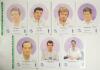 &lsquo;England Test Cricketers&rsquo;. Denise Dean 2004-2006. Black binder comprising a good selection of sixteen prints from the series, each limited to 100 copies and signed by the artist. Thirteen are signed by the featured player. Signatures are Larter (2 copies) - 2