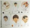 &lsquo;England Test Cricketers&rsquo;. Denise Dean 2004-2006. Black binder comprising a good selection of sixteen prints from the series, each limited to 100 copies and signed by the artist. Thirteen are signed by the featured player. Signatures are Larter (2 copies) - 4
