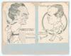Joe Hardstaff Jr. (Nottinghamshire & England 1930-1955) and Stan Worthington (Derbyshire & England 1924-1947). Two nice original pencil caricatures by an artist named &lsquo;Sheffield&rsquo; in 1936, one of Hardstaff, the other Worthington, both in batting poses. Eac