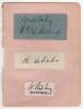 Lancashire c.1920. Album page nicely signed in ink to one side by eleven members of the Lancashire team. Signatures are Spooner, Sharp, Makepeace, Blomley, R. Tyldesley, Cook, Dean, Hallows, J. Tyldesley and G.E. Tyldesley. Additionally signed to the vers - 2