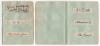England Test and County cricketers early 1900s. Six nice signatures in ink, each signed individually to piece laid down to two album pages, three to a page. Signatures are W.G. Quaife (Warwickshire & England 1894-1928), G.H. Hirst (Yorkshire, Europeans & 