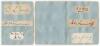England Test and County cricketers early 1900s. Six nice signatures in ink, each signed individually to piece laid down to two album pages, three to a page. Signatures are G.L. Jessop (Cambridge University, Gloucestershire & England 1894-1914), J. Vine (S