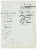 Australia 1902, Gentlemen of Philadelphia 1903, and Surrey 1908. Large album page nicely and fully signed to one side in black ink by all sixteen members of the 1902 Australian touring party to England, and ten of the Gentlemen of Philadelphia tour to Eng