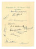 Australian tour of England 1938. &lsquo;Australian XI - Gt. Britain 1938&rsquo;. Official autograph sheet beautifully signed in ink by thirteen members of the touring party including Jeanes, the tour manager. Signatures are Bradman (Cpt), McCabe, Waite, Walker, Chipp