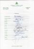 Australia tour to England 1980. &lsquo;Centenary Test Tour&rsquo;. Official autograph sheet with printed title and players&rsquo; names, fully signed by all fourteen listed members of the touring party. Signatures are Chappell (Captain), Hughes, Border, Bright, Dymock, Dys