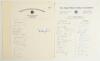 Queensland Cricket Association 1973/74 & 1975/76. Two official autograph sheets. One on Queensland C.A. headed page signed by twelve Queensland players and one of Western Australia, the other on New South Wales C.A. letterhead fully signed by both Queensl