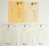 Australia. Victoria and New South Wales autograph sheets 1983-1991. Five official autograph sheets with printed titles and players&rsquo; names, all fully signed by the twelve listed players on each sheet. Includes two on Western Australian Cricket Association 