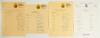 Australia. Western Australia and Queensland autograph sheets 1980-1986. Four official autograph sheets for Sheffield Shield matches, with printed titles and players&rsquo; names, all fully signed by the twelve listed players on each sheet. Includes three on Wes