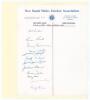 New South Wales 1965/66. Official autograph sheet on New South Wales Cricket Association letterhead for the match v South Australia at Sydney 18th- 22nd February 1966. Fully signed in biro by the twelve members of the New South Wales team. Signatures are 