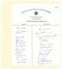 Queensland v Western Australia. Gillette Cup Final 1975/76. Official Queensland Cricket Association letterhead signed in biro by twenty three players who took part in the Final at Brisbane 8th February 1976. Signatures are Chappell, Maclean, Francke, Kent