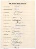 New Zealand tour to England 1958. Large official autograph sheet with printed title and players&rsquo; names, fully and nicely signed in ink by all eighteen of the listed members of the New Zealand touring party. Signatures are Reid (Captain), Cave, Alabaster, 