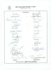 New Zealand tour to Pakistan 1984. Official autograph sheet with printed title and players&rsquo; names, fully signed in ink by the seventeen listed members of the touring party. Signatures are Coney (Captain), Wright, Boock, Cairns, Chatfield, J. Crowe, M. Cro