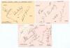 Indian tour of England 1971. Three album pages nicely signed in ink by twenty members of the Indian touring party to England in 1971 including the Manager. Signatures include Wadekar (Cpt), Gavaskar, Solkar, Ali, Hirmani, Baig, Mankad, Bedi, Prasanna, Ven