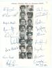 Indian tour of England 1982. Plain sheet of paper, with pen pictures of the players to centre and signed to their image by eighteen members of the touring party including the Assistant manager. Signatures include Gavaskar (Cpt), Kapil Dev, Viswanath, Dosh