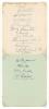 West Indies tour of England 1923. Two album pages signed in ink by fourteen members of the West Indies touring party. Signatures are H.B.G. Austin (Cpt), Challenor, Francis, Ince, Tarilton, Browne, Fernandes, Hunter, Constantine, Dewhurst, Pescall, Small,