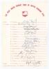 West Indies 1976. Official autograph sheet for the West Indies tour of the United Kingdom 1976. Signed in ink by all nineteen members of the party including management. Signatures include Lloyd, Kallicharran, Greenidge, Holding, King, Richards, Roberts, R