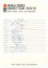 &lsquo;World Series Cricket Tour 1978-79. West Indies Team Autographs&rsquo;. Rarer official autograph sheet fully signed in ink by the eighteen listed members of the West Indies team. Signatures are Lloyd (Captain), Murray, Allen, Austin, Croft, Daniel, Fredericks, 
