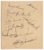 West Indies tour to England and Leicestershire 1976. Two album pages nicely and fully signed in ink by all nineteen members of the West Indies touring party. Signatures are Lloyd (Captain), Findlay, Daniel, Julien, Holding, Greenidge, Gomes, Holder, Murra - 2