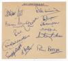 West Indies tour to England and Leicestershire 1976. Two album pages nicely and fully signed in ink by all nineteen members of the West Indies touring party. Signatures are Lloyd (Captain), Findlay, Daniel, Julien, Holding, Greenidge, Gomes, Holder, Murra - 3