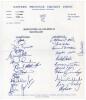 West Indies &lsquo;Rebel&rsquo; tour to South Africa 1982/83. Scarce official autograph sheet on Eastern Province Cricket Union head paper. Signed by twelve members of the Eastern Province team and twelve of the West Indies touring party for the one-day match played 