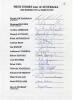 West Indies tour to Australia 1991/92. Official autograph sheet with printed title and players&rsquo; names, very nicely signed in ink by all sixteen listed members of the touring party. Players&rsquo; signatures are Richardson (Captain), Haynes, Ambrose, Anthony, Ar