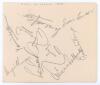 Rest of the World XI 1970. Large album page nicely signed in pencil by eight members of the Rest of the World team of 1970. Signatures are Deryck Murray, Younis Ahmed, Peter Pollock, Mushtaq Mohammad, Intikhab Alam, Graeme Pollock, Graham McKenzie and Edd