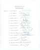 East Africa. Prudential World Cup, England 1975. Official autograph sheet with printed title and players&rsquo; names, fully signed by all fifteen listed members of the East Africa team. Signatures include Shah (Captain), F. Ali, Z. Ali, Badat, McLeod, Nagenda,