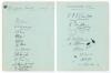 &lsquo;Champion County [Kent]&rsquo; and &lsquo;Leicestershire&rsquo; 1909. Large album page very nicely signed in black ink to one side by twelve members of the 1909 Kent team for the Champion County Match v The Rest at the Kennington Oval, 13th- 16th September 1909, and, to th