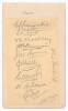 Kent c.1925. Album page laid to slightly larger page, signed in pencil by eleven Kent players. Signatures are Cornwallis (Captain), Deed, Woolley, Freeman, Seymour, Hubble, Wright, Ashdown, Collins, Hearn and Hardinge. Good condition.