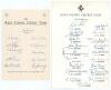 The Kent County Cricket Team&rsquo; 1950. Official &lsquo;Doug Wright Benefit Fund&rsquo; autograph sheet signed by the team. Eleven signatures in ink including Clark (Cpt), Ames, Wright, Todd, Dovey, Edrich, Evans, Fagg, Hearn etc. Very good condition, Sold with a furthe