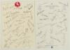 Kent C.C.C. 1970s & 1980s. Two Kent autograph sheets, one a plain page with Kent emblem laid to top, signed by thirty Kent past and present players, the other signed by twenty three to official Club letterhead. Signatures include Benson, Tavare, Wright, E