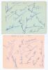 Kent C.C.C. 1969 & 1977. Two larger album pages, one signed by twelve members of the 1969 Kent team, the other by twelve of the 1977 team. Signatures are Denness, Dye, Brown, Underwood, Woolmer, Leary, Asif Iqbal, Dixon, Ealham, Luckhurst, Graham, Knott, 