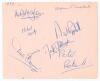 Kent C.C.C. 1969 & 1977. Two larger album pages, one signed by twelve members of the 1969 Kent team, the other by twelve of the 1977 team. Signatures are Denness, Dye, Brown, Underwood, Woolmer, Leary, Asif Iqbal, Dixon, Ealham, Luckhurst, Graham, Knott, - 2